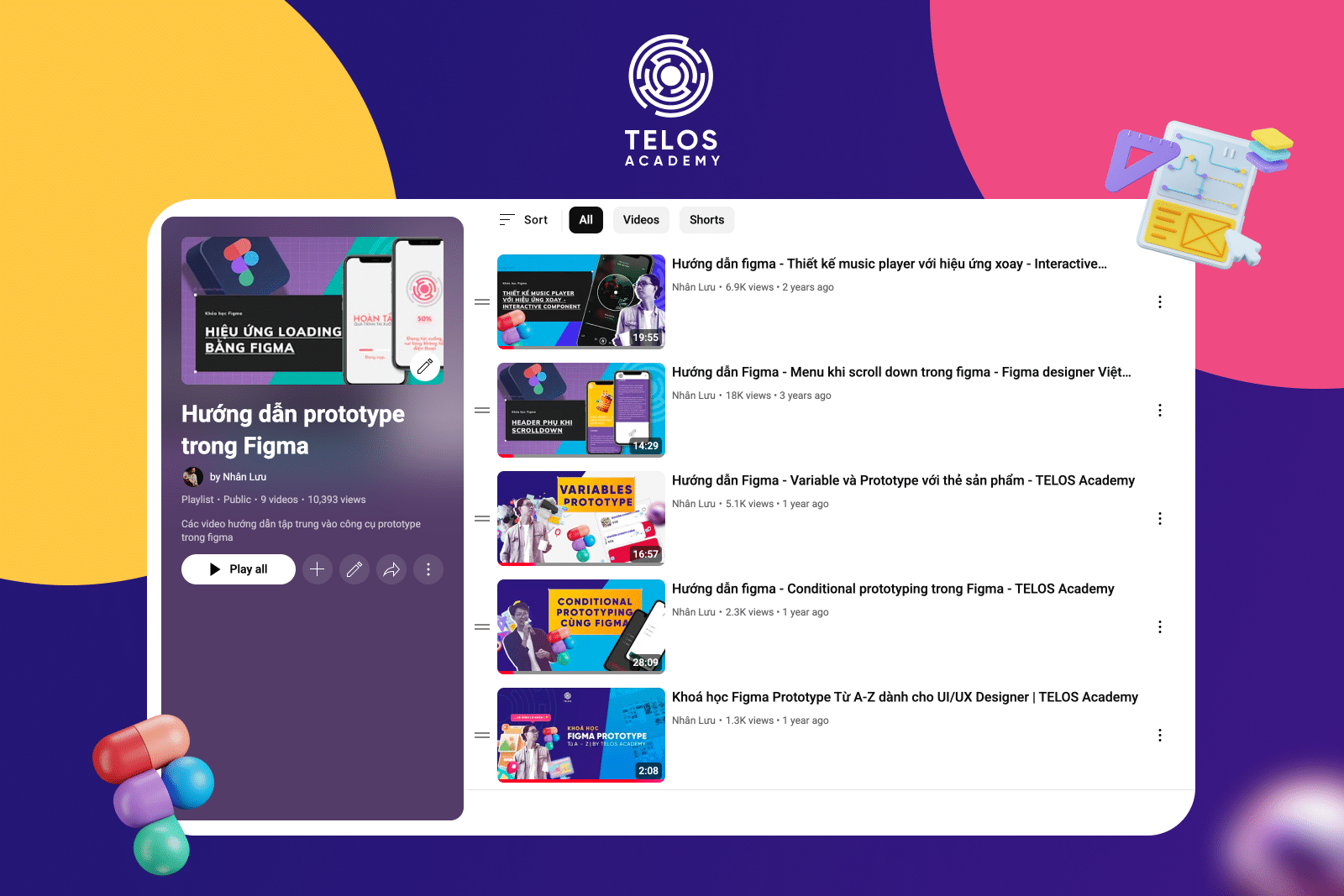 playlist hướng dẫn prototype của Nhân Lưu