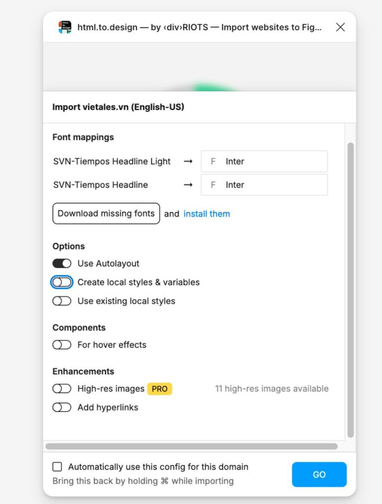 Plugin HTML.To.Design – Mang Website “Vào Thẳng” Figma
